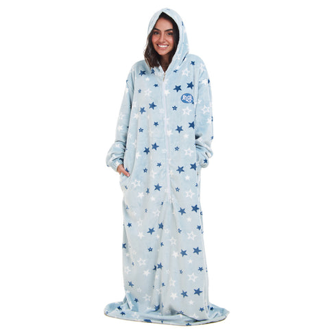 Snuggs Wearable Blanket Monk Pastel Blue Stars